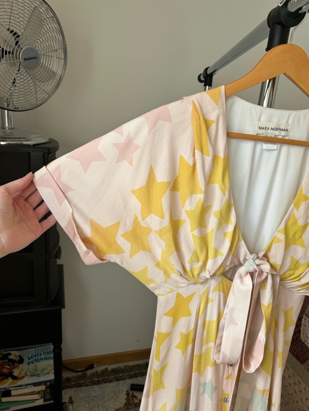Mara Hoffman Star Blast Tie Front Maxi Dress 4 - Picture 4 of 11
